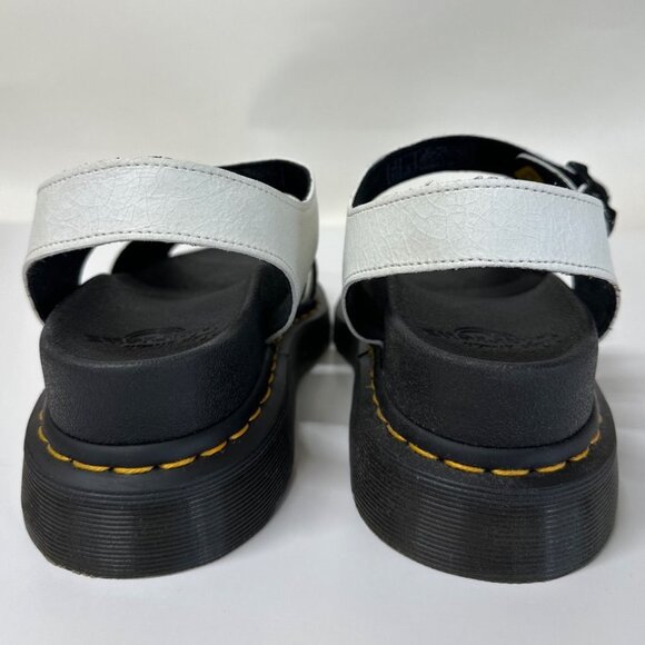 New Dr Martens Romi Crackle White and Black Bow Leather Sandals size 9 Shoes - Picture 5 of 8